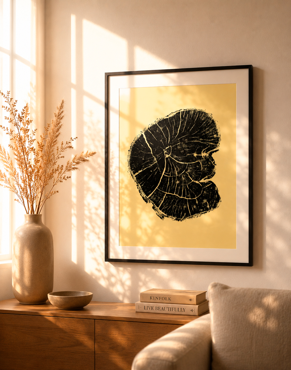Plaster Drewna w Ramie. Nowoczesna Grafika  20x30 - zdjęcie 3 z 3