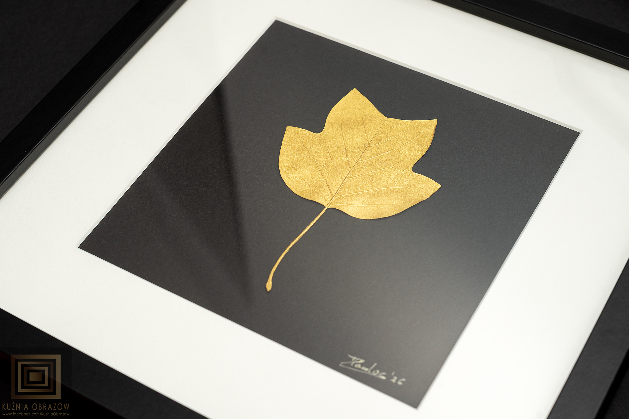 Obraz Złoty Liść Tulipanowiec w Ramie 25x25cm - zdjęcie 6 z 7