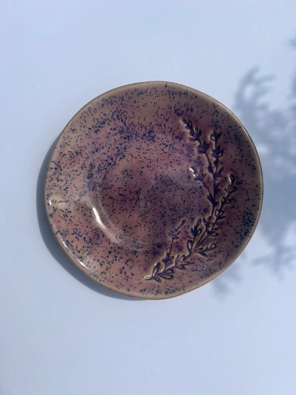 Ceramiczny talerzyk / miseczka lawenda - handmade - zdjęcie 7 z 10