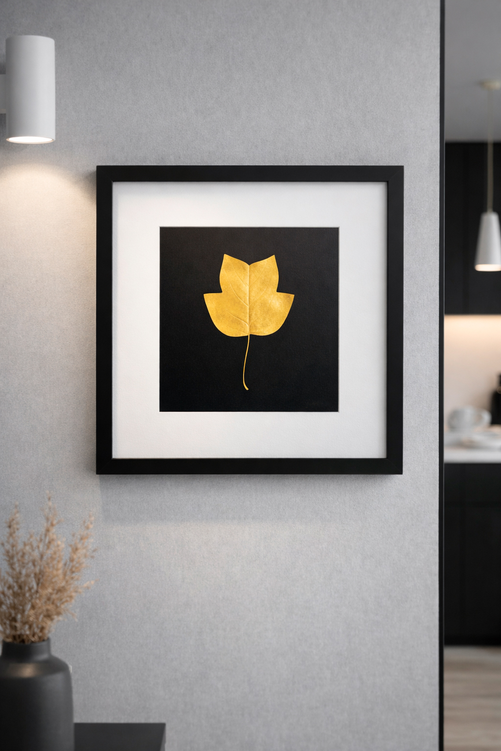 Obraz Złoty Liść Tulipanowiec w Ramie 25x25cm