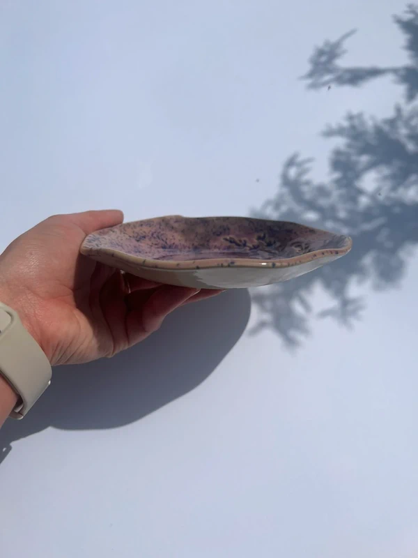 Ceramiczny talerzyk / miseczka lawenda - handmade - zdjęcie 5 z 10