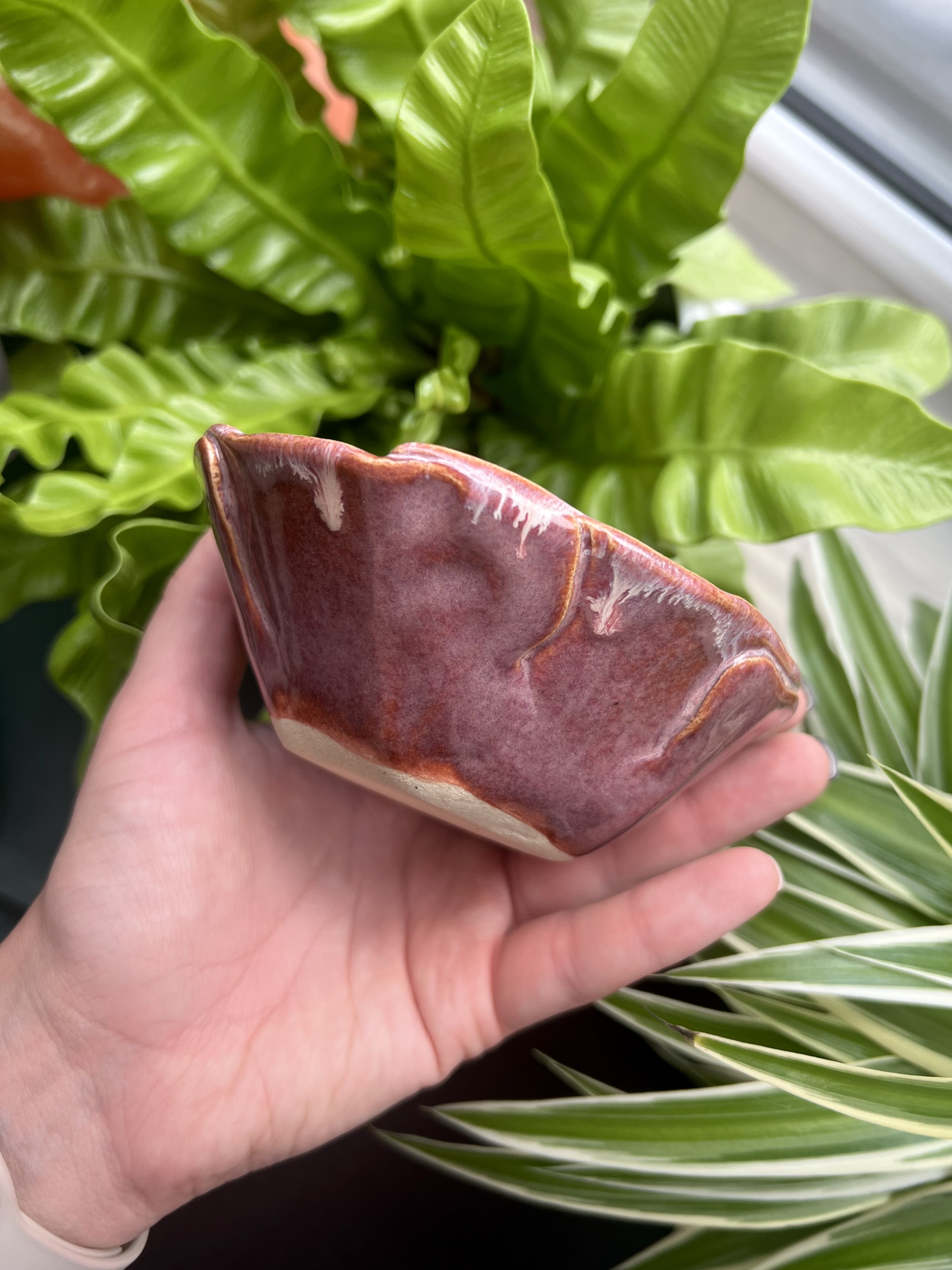 Ceramiczna miseczka kwiat - ręcznie lepiona - zdjęcie 4 z 5