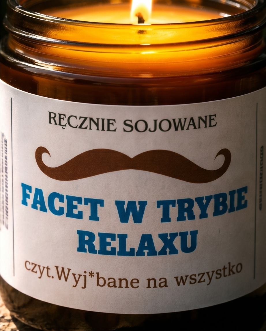 Świeca sojowa dla mężczyzny w trybie relaxu - zdjęcie 2 z 2