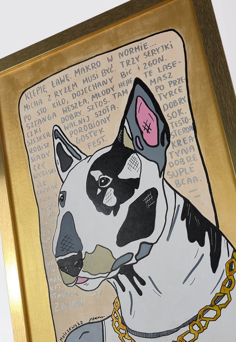 OBRAZ / GRAFIKA - BULLTERIER - A3 - zdjęcie 3 z 3