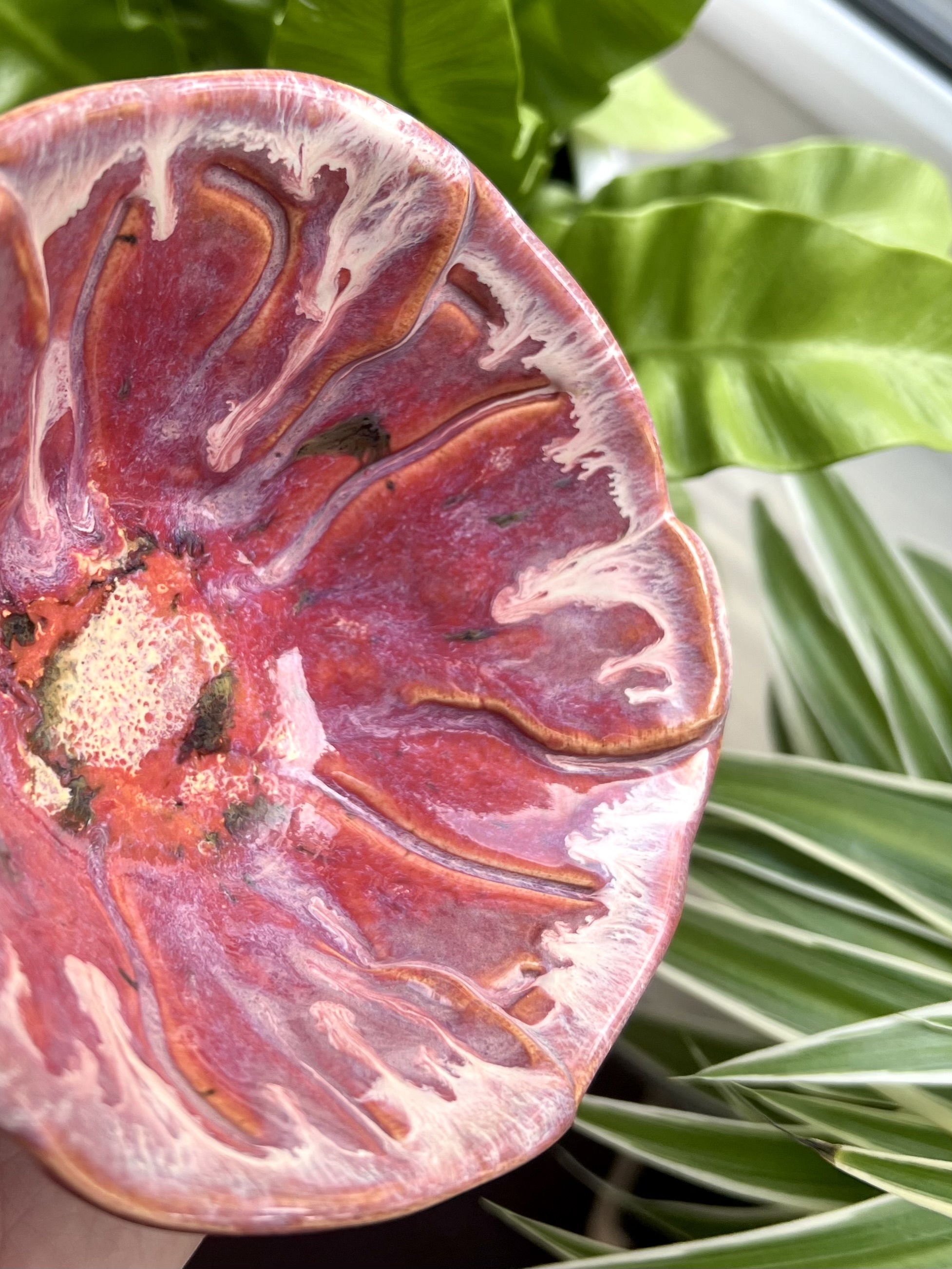 Ceramiczna miseczka kwiat - ręcznie lepiona - zdjęcie 2 z 5