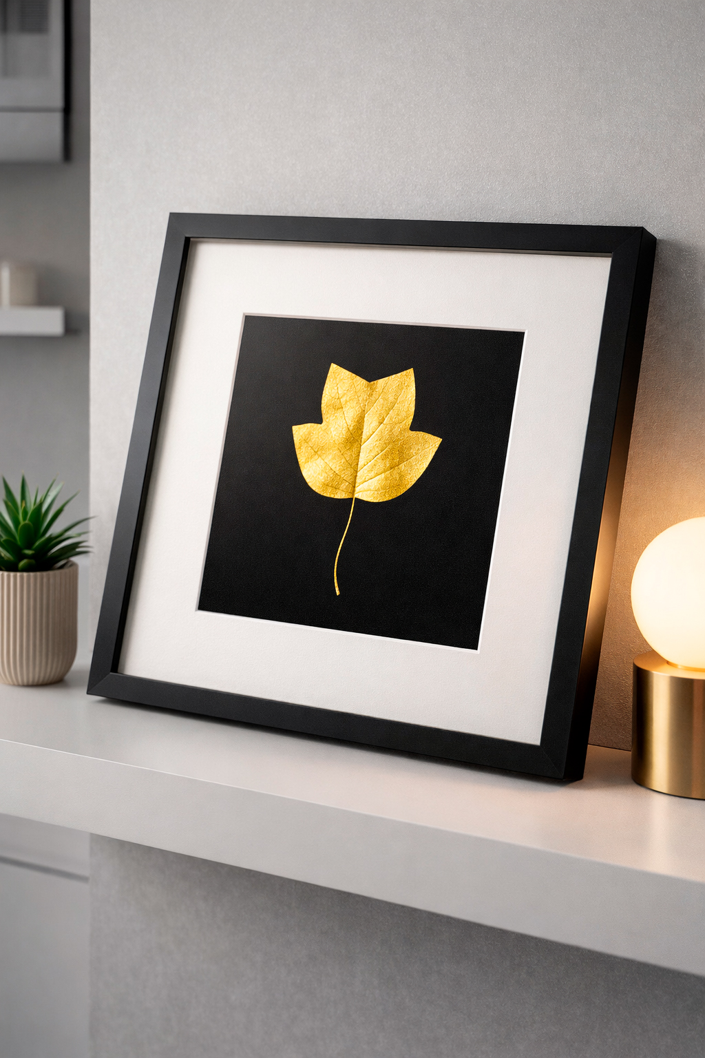 Obraz Złoty Liść Tulipanowiec w Ramie 25x25cm - zdjęcie 3 z 7