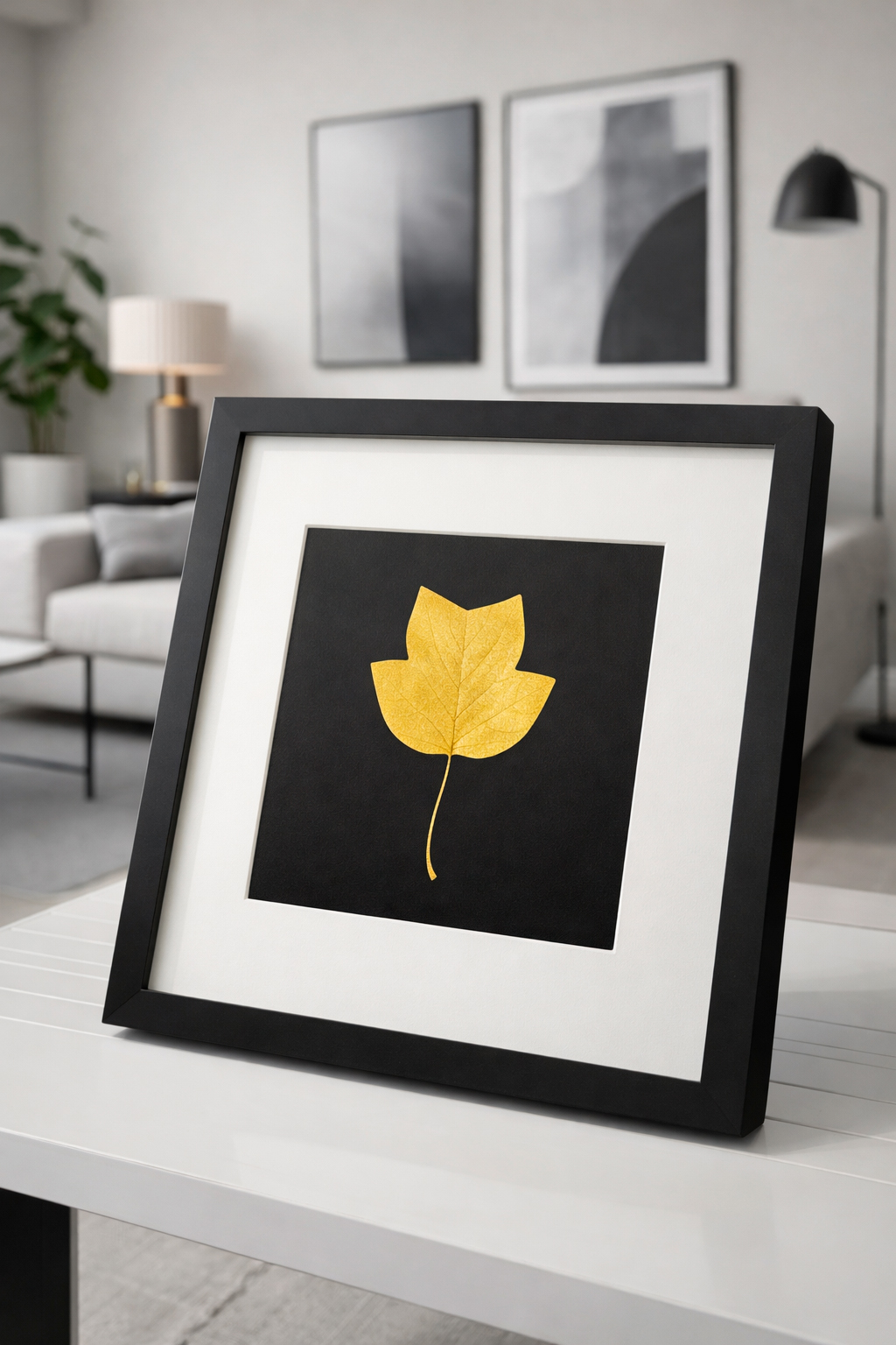 Obraz Złoty Liść Tulipanowiec w Ramie 25x25cm - zdjęcie 2 z 7
