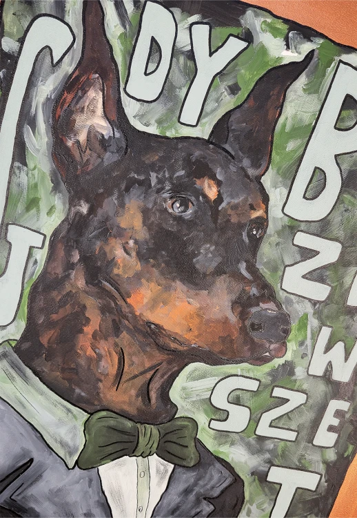 OBRAZ - DOBERMAN DŻEJMS - 50CM X 70CM - zdjęcie 3 z 3