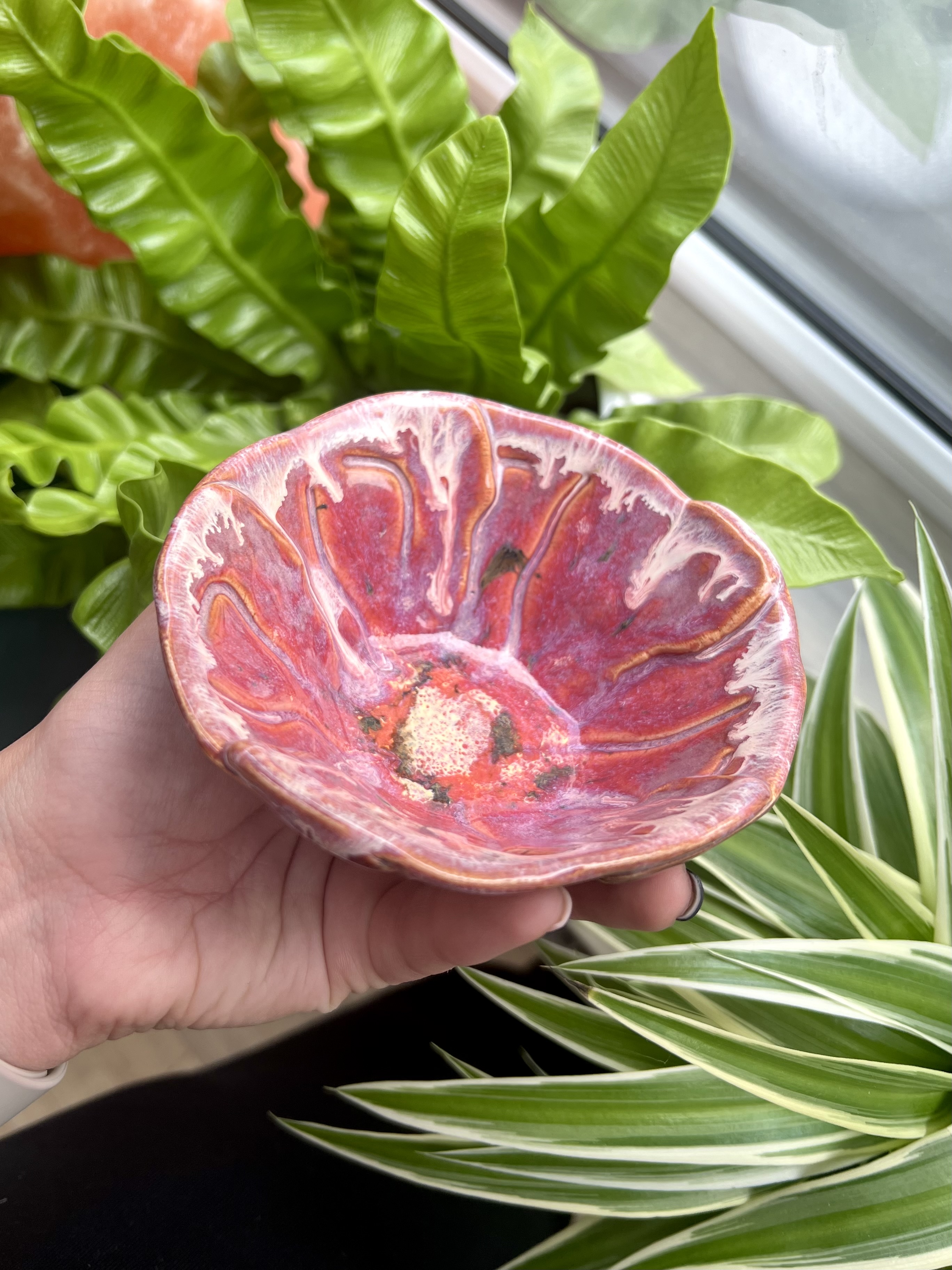 Ceramiczna miseczka kwiat - ręcznie lepiona - zdjęcie 3 z 5