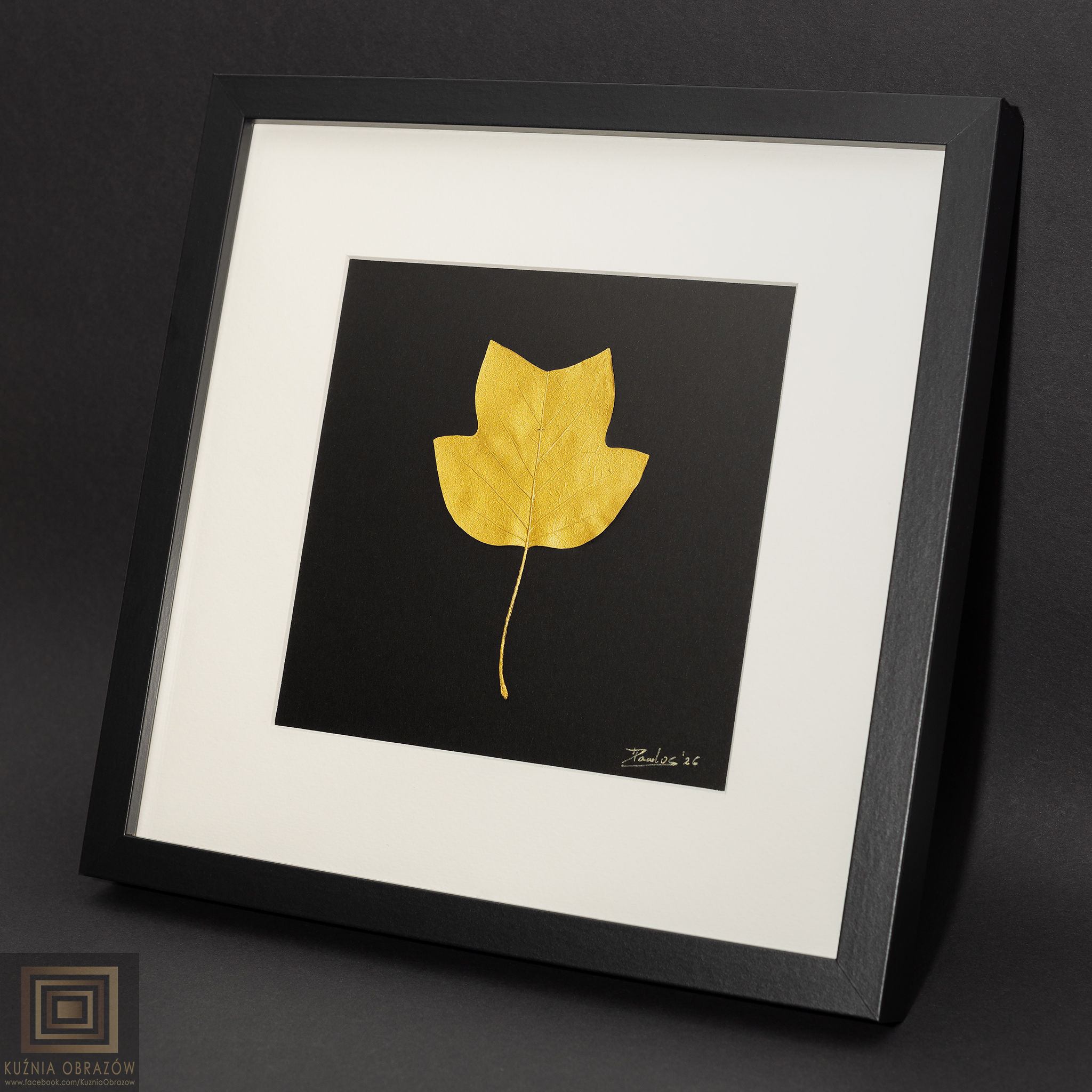 Obraz Złoty Liść Tulipanowiec w Ramie 25x25cm - zdjęcie 4 z 7