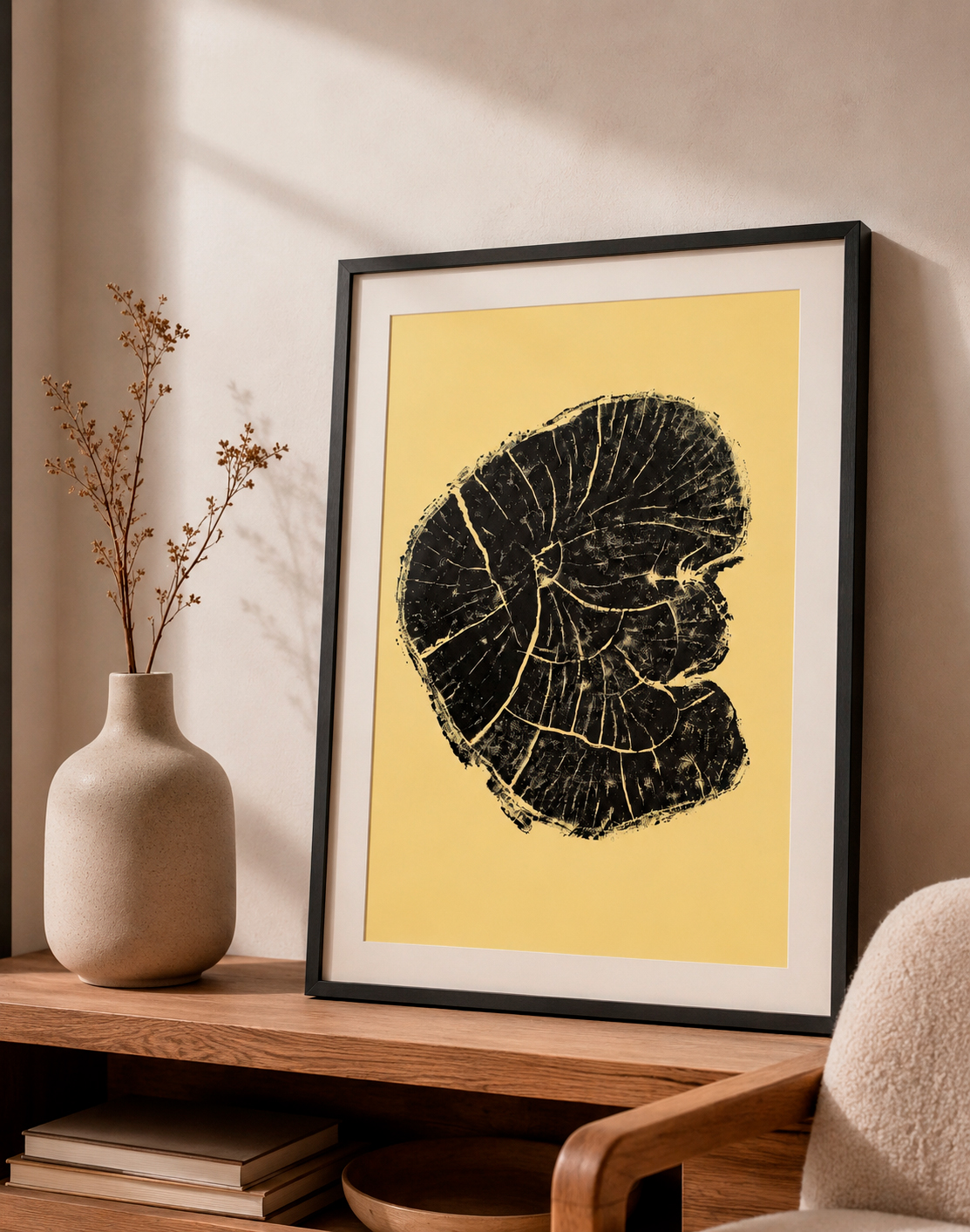 Plaster Drewna w Ramie. Nowoczesna Grafika  20x30 - zdjęcie 2 z 3