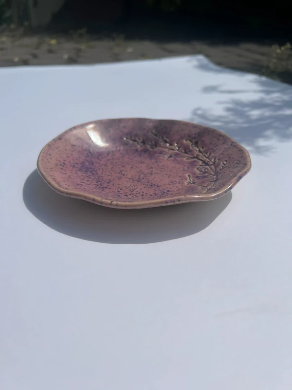 Ceramiczny talerzyk / miseczka lawenda - handmade - zdjęcie 4 z 10