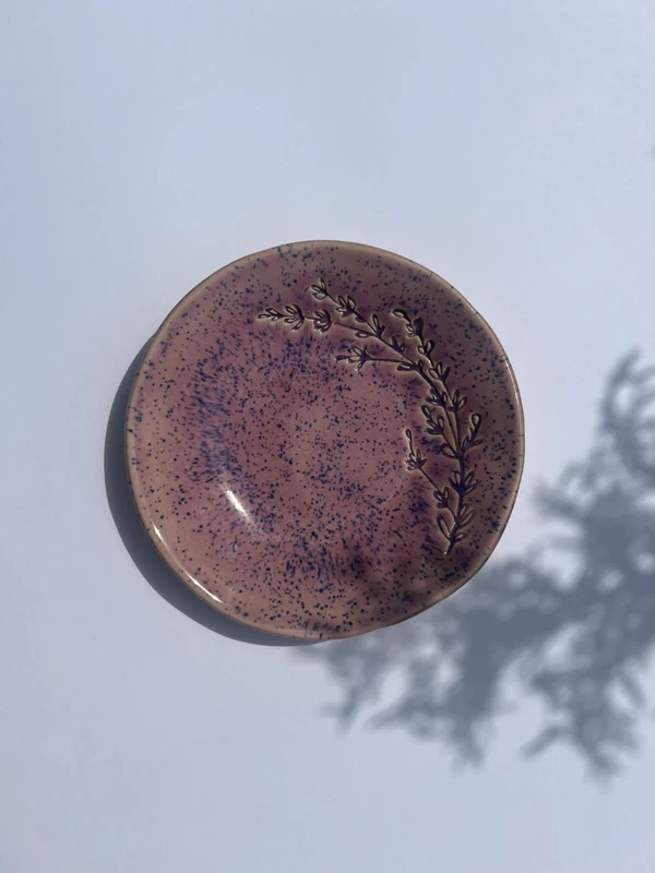 Ceramiczny talerzyk / miseczka lawenda - handmade - zdjęcie 3 z 10