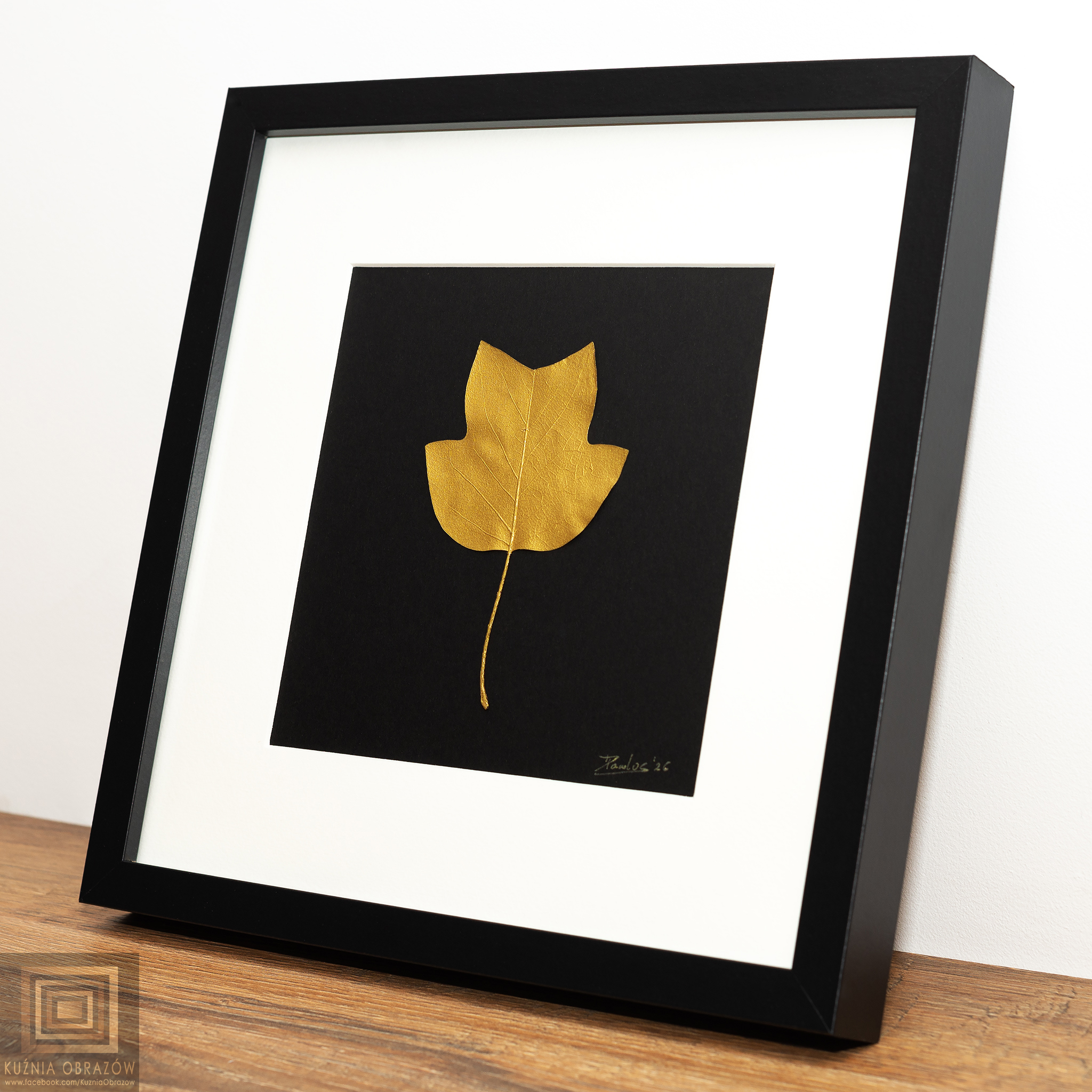 Obraz Złoty Liść Tulipanowiec w Ramie 25x25cm - zdjęcie 5 z 7